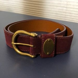 Ralph Lauren purple suede belt